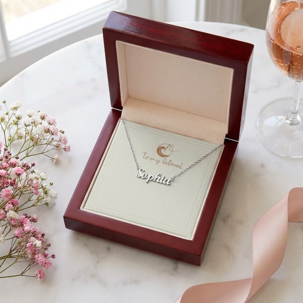 Personalized Name Necklace, Custom Gift for Her, Romantic Jewelry